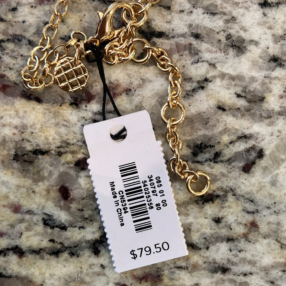 Talbots Beaded Seashell Necklace Freshwater Pearl & Gold Tone Shell Pendant - Picture 7 of 8